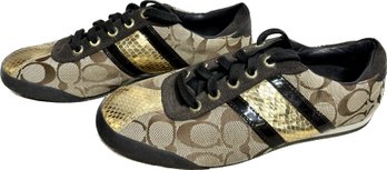 Gold Coach Womens Tennis Shoes, Size 9.5
