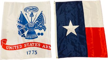 Two Flags - United States Army And State Of Texas