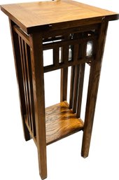 Solid Wood Plant Stand End Table, 36Hx15W
