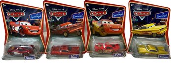 Collectible Cars From Disney Pixar 4pcs,Radiator Springs McQueen, Hydraulic Ramone, Dirt Track McQueen, Ramone