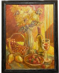 Original Fruit Framed Painting By Indigo Gallery Fine Art Co. - 21x2x27