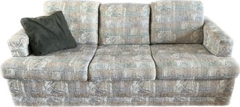 Beige Patterned Sofa, 80Lx33Hx37W