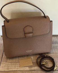 Burberry Derby Calfskin Handbag With Shoulder Strap, London England. In Like New Condition.