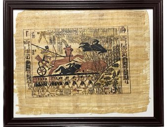 Egyptian Cloth Art Print On Thin Fabric, Framed - 20x1x16