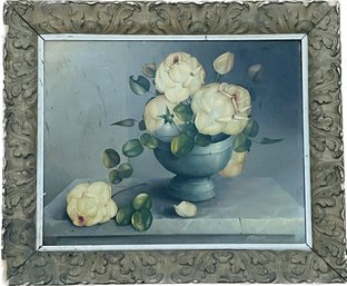 Flower Still Life In Ornate Frame By George Reekie, 21.5' X 25.5'