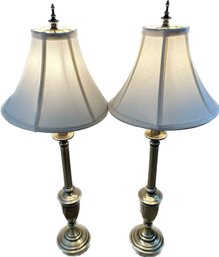 Set Of Table Lamps- 31in Tall, Shade Has Diameter Of 11in