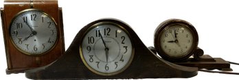 Vintage Decorative Wooden Clocks- Largest Is 20x2x6
