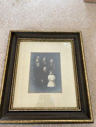 Framed Vintage Photo Of Posed Family- 11x1x13