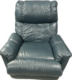 Green Pleather Recliner- 37Wx41Dx40T, Good Condition