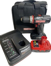 Craftsman 1/2in 19.2V Drill/Driver With DieHard  Quick Charge Dock And Battery With Carrying Case-Like New