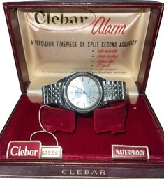 Swiss Made Clebar 17 Jewels Wind Up Mechanical Vintage Men's Watch, With Tags.