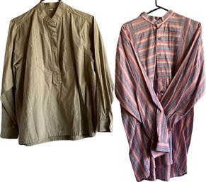 Two Mens Western Shirts Size Medium