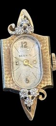 14K Gold Benrus Watch Face. Watch Face Is Untested.