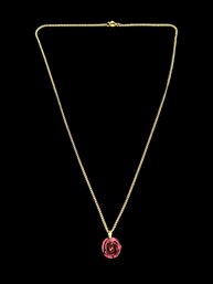 Rose Pendant Necklace- Chain Is 17.5 Long