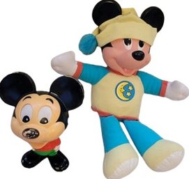 Mickey Mouse Mouseketeer Talking Pull Toy & Disney Huglight Mickey