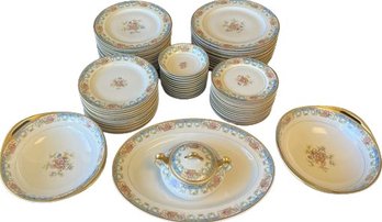 Plate, Bowl & Serving-ware Set Made In France & Painted By Haviland & Co.
