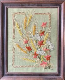 Framed Flower Thread Art - 17Lx13.5W