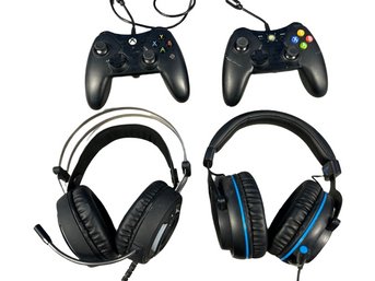 Wired Sades & Alwup Head Phones And Wired X-box Controllers