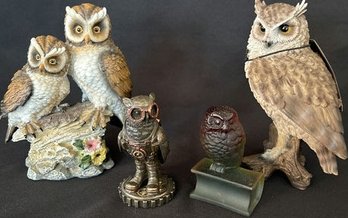 Owls- Pair Of Owls, Owl With Goggles