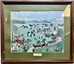 Artwork - July Fourth By Grandma Moses Print, Framed