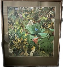 Jungle Picture, Framed, 39.5x34in.
