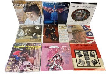 Vintage Vinyl Records-John Wayne, Don Ho, My Fair Lady, Sound Of Music, Nickelodeons, Rex Trailer, And More