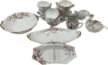 Noritake Azalea Porcelain China Handpainted Tea Cups, Serving Platters, And More