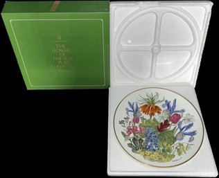 Franklin Porcelain The Flowers Of The Year Plate Collection (1) 10.5 Plate