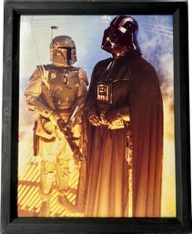 1994 Star Wars Boba Fett And Darth Vader Framed Print 14x11