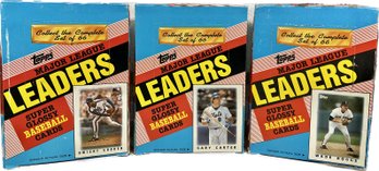 3 BOXES - Topps Major League Leaders Super Glossy Baseball Cards