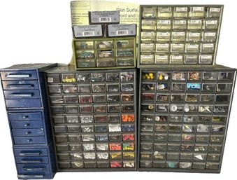 Collection Of Various Fasteners And Storage Containers, Largest Container Is 14Lx6Hx18H