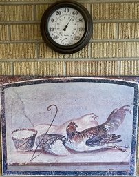 Outdoor Wall Decor Including Fowl Print (22.25x16.75) And Circular Weather Gauge For Temperature And Humidity