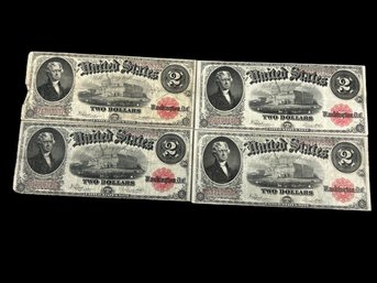 $2bills (4 Total) Series 1917