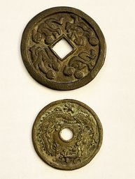 Two Chinese Cash Coins