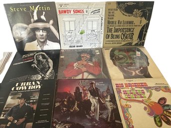 9 Vinyl Records-Urban Cowboy, Steve Martin, Steve Martin, Ramsey Lewis And Many More