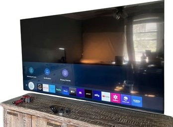 Samsung TV, 74' With Remote & Apple TV Box With Remote.