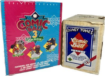 2 BOXES - Upper Deck Comic Ball 3 Cards, Looney Tunes Comic Ball Cards