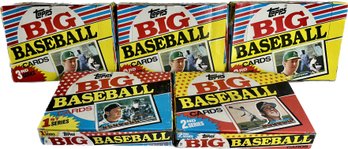 5 BOXES - 1989 Topps Big Baseball Cards 1st Series & 2nd Series, 1988 Topps Big Baseball Cards 3rd Series