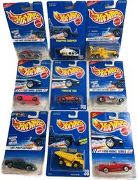 Collectible Hot Wheels 9 Pcs, Proper Chopper, Porsche 930, Dump Truck, 1995 Model Series And More - 13'