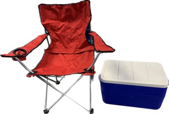 Coleman Cooler, Red Outdoor Folding Chair