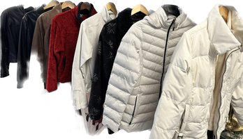 Izod, The North Face And Other Coats, Including Leather, Sizes XS-s