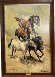 High Spirits Print By Fried Pal 5 Horses 20x48.5'