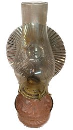 Vintage Clear Oil Kerosene Wall Lamp Eagle With Reflector And Wall Bracket- Made In USA, 7x6x12