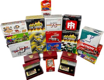 Collection Of Die Cast Nascar Stock Cars And Hotwheels Car
