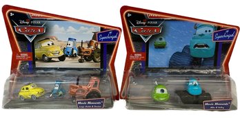 Disney Pixar Collectible Cars, Movie Moments, Luigi, Guido, Tractor, Mike & Sulley - 2 Box, 16'