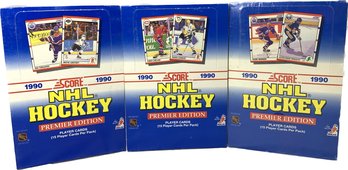 3 BOXES - 1990 Score NHL Hockey Premier Edition Player Cards