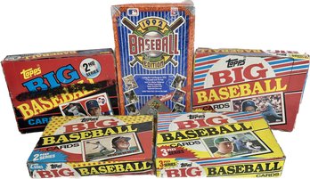 5 BOXES -1992 Upper Deck Baseball Cards, Topps Big 2nd Series, Topps Big Baseball Cards 3rd Series &more