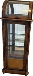 Antique Wood & Glass Display Case 22x18x63H