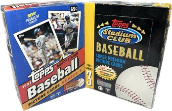 2 BOXES -Topps Stadium Club Baseball Super Premium Cards 1993 Series 3, Topps 1993 Major League Series 1 Cards