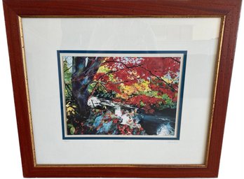 Laurie Bender Art Limited Edition Giclee Red Leaves - 27x1-23